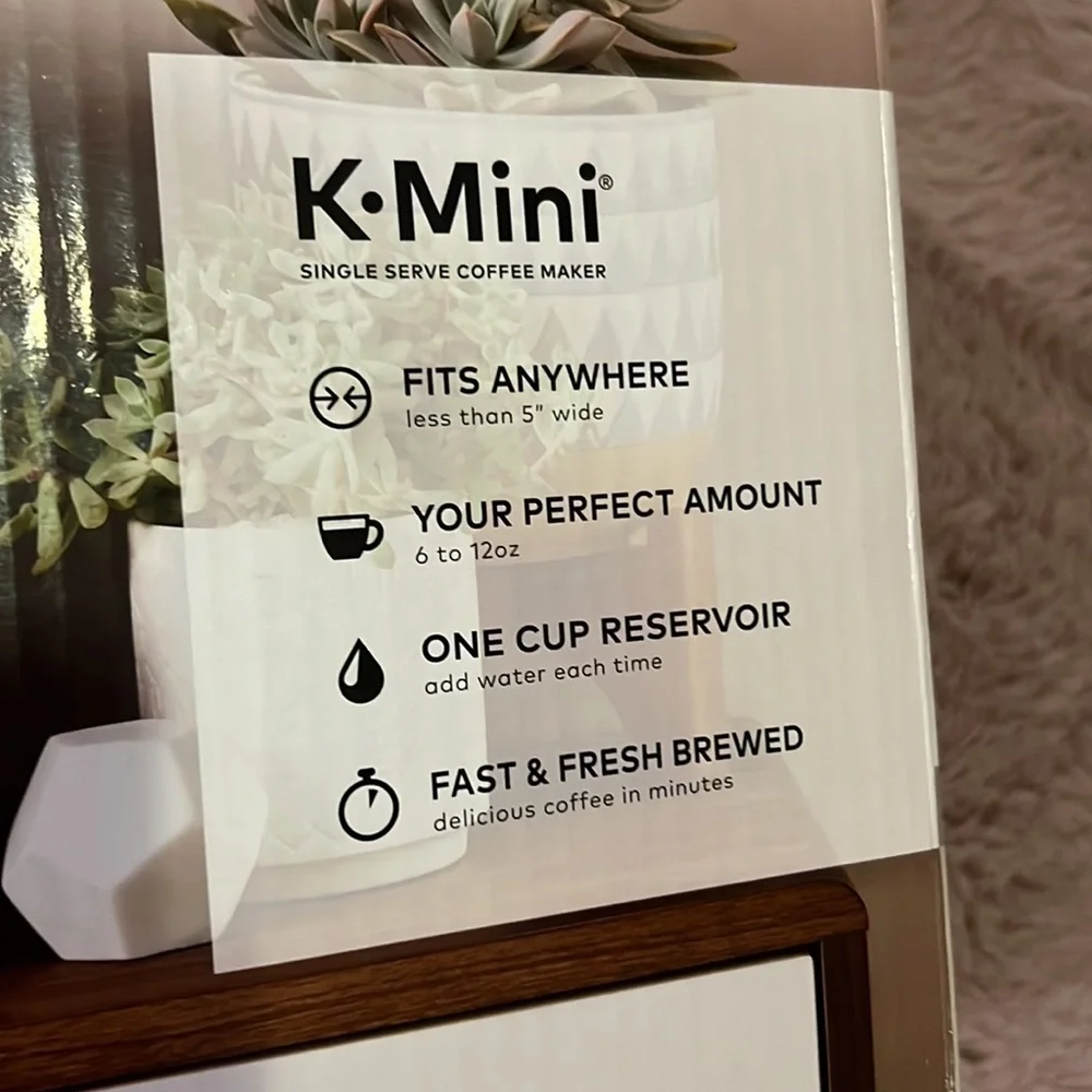 Keurig K Mini Single Serve Coffee Maker Studio Gray less than 5” wide  6 - 12 oz - Picture 4 of 9